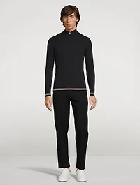 Cotton Half-Zip Sweater