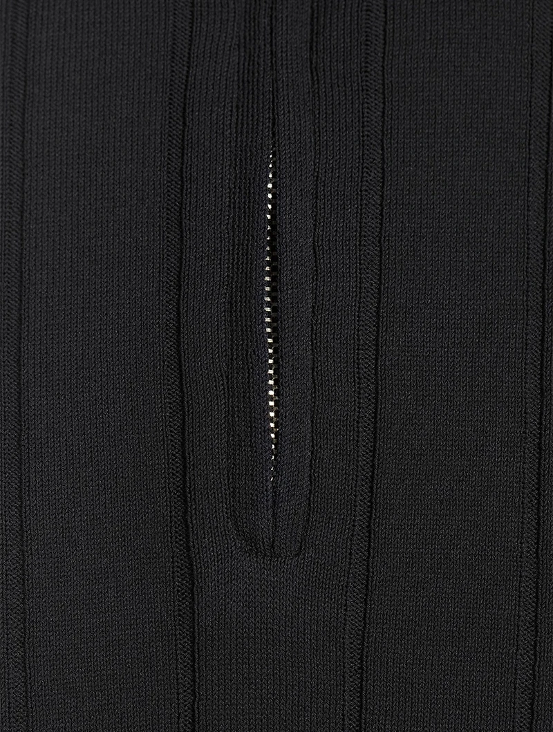 Cotton Half-Zip Sweater