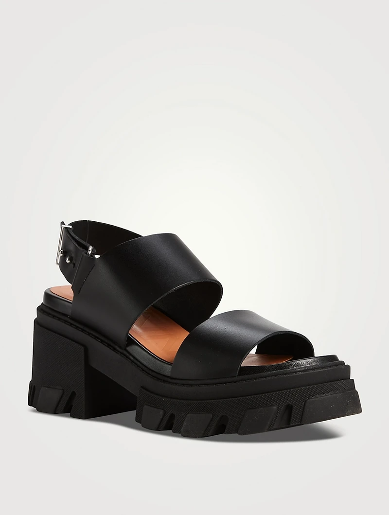 Leather Slingback Sandals