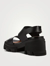 Leather Slingback Sandals