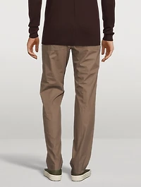 Cotton Slim-Fit Drawstring Pants