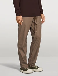 Cotton Slim-Fit Drawstring Pants