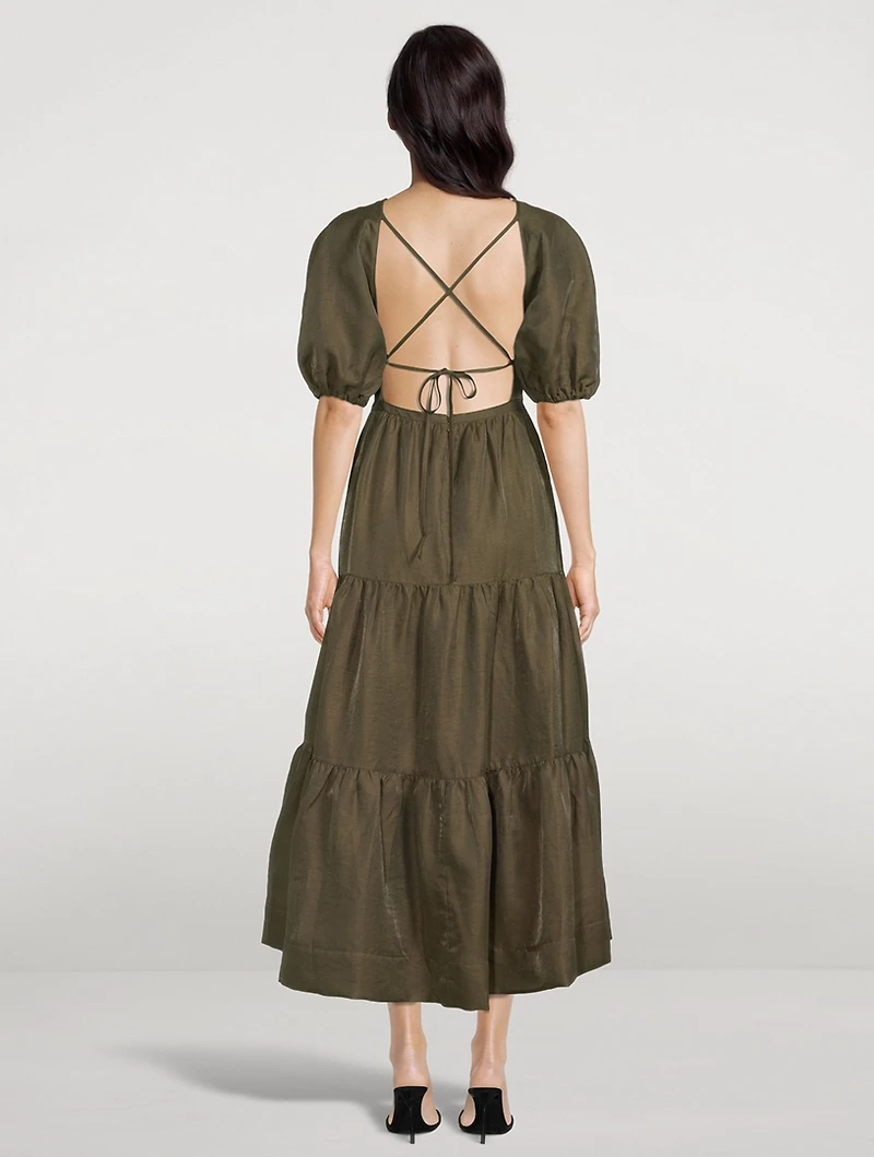 Bruna Tiered Midi Dress