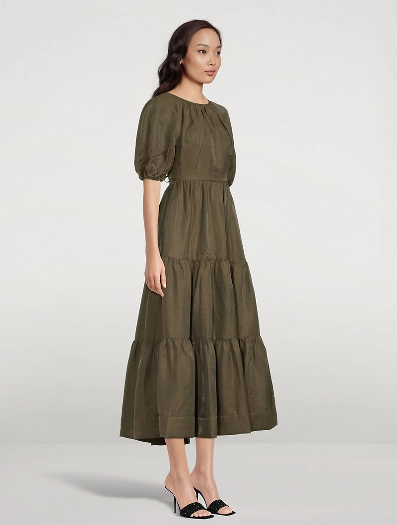 Bruna Tiered Midi Dress