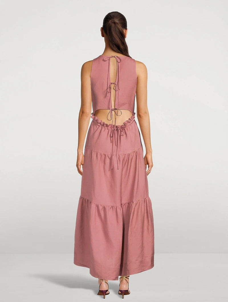 Vega Tie-Back Midi Dress