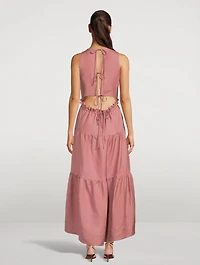 Vega Tie-Back Midi Dress