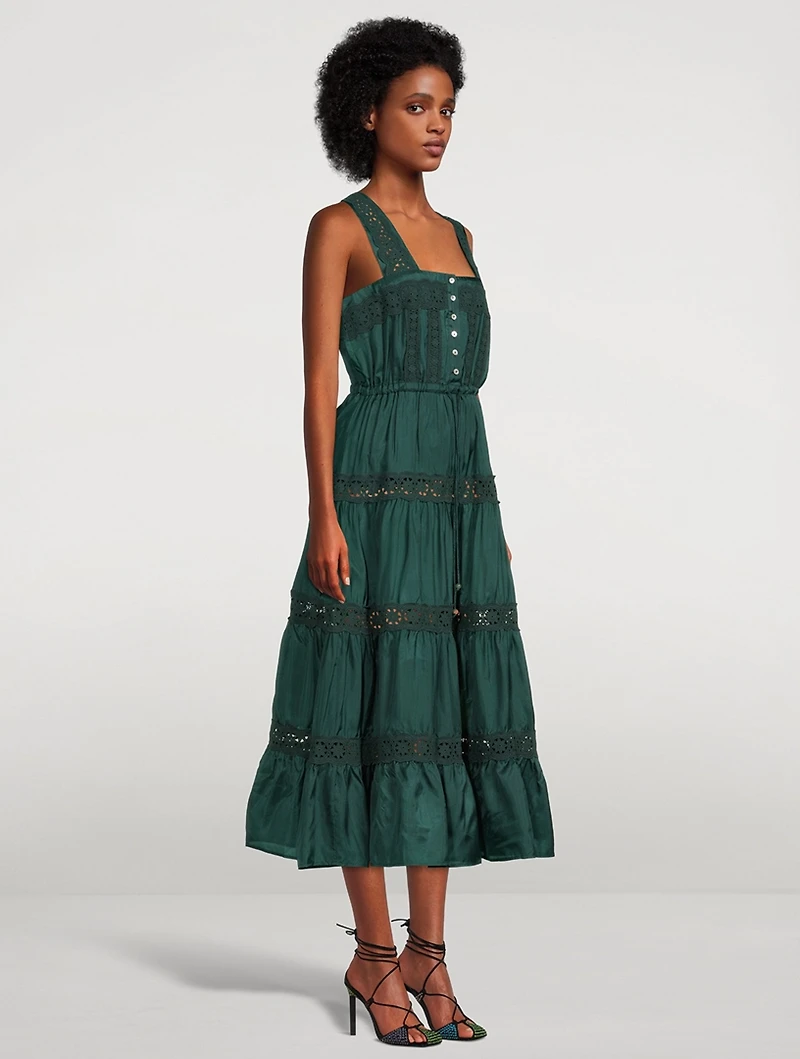 Xylo Silk Midi Dress