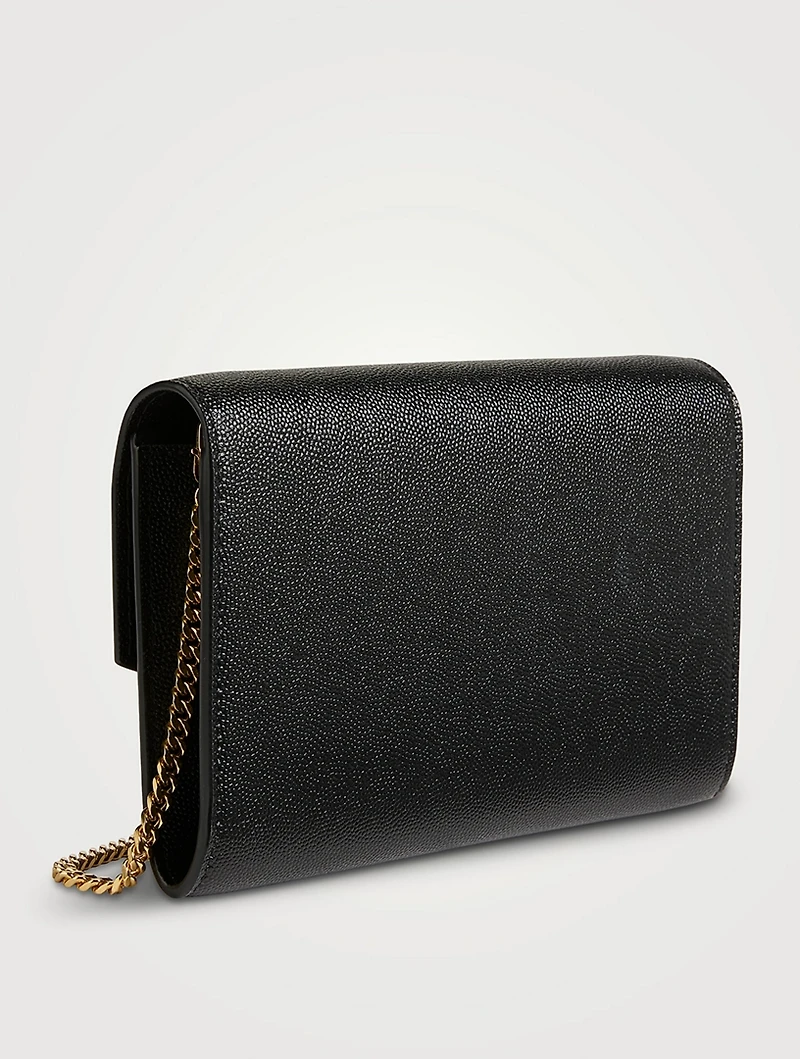 Uptown YSL Monogram Leather Clutch Bag