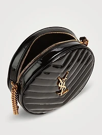 Vinyle Patent Leather Round Crossbody Bag
