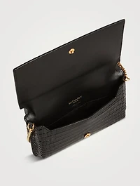 Cassandre Croc-Embossed Leather Crossbody Phone Bag