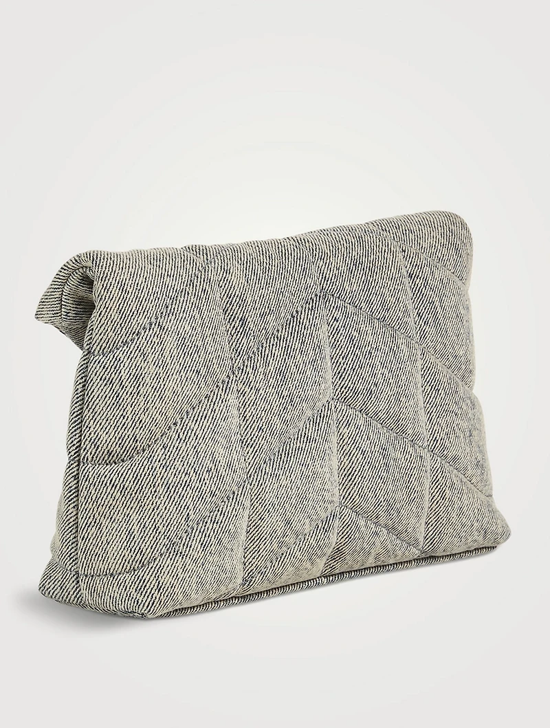 Lou Puffer Denim Clutch