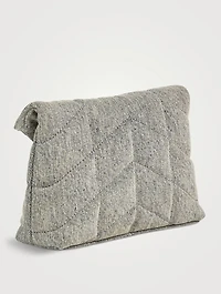 Lou Puffer Denim Clutch