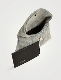 Lou Puffer Denim Clutch