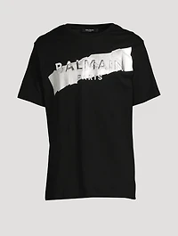 Oversized T-Shirt With Logo Silver Tape