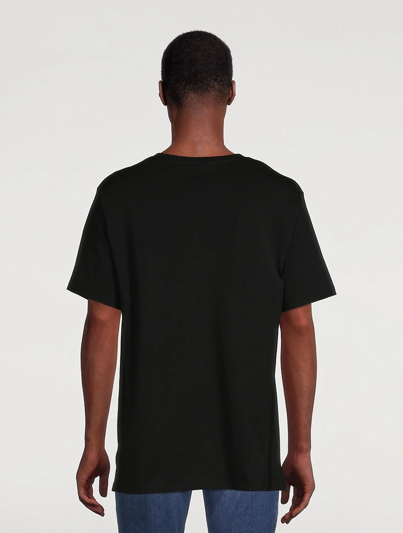 Oversized T-Shirt With Logo Silver Tape