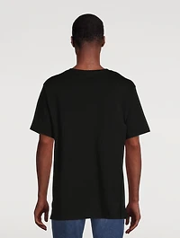 Oversized T-Shirt With Logo Silver Tape
