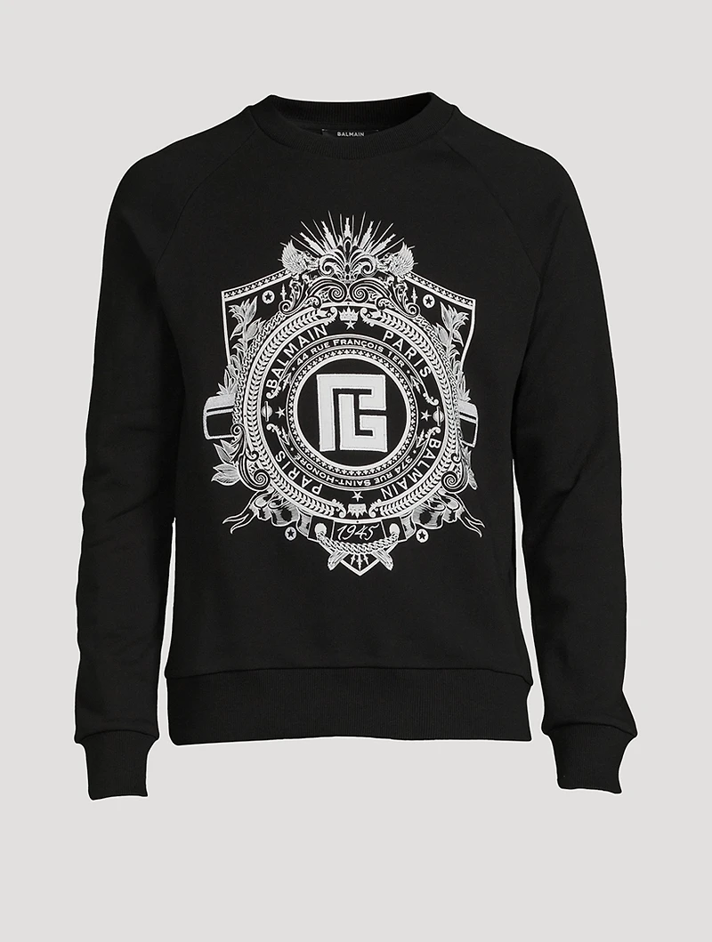 Cotton Embroidered Logo Sweatshirt
