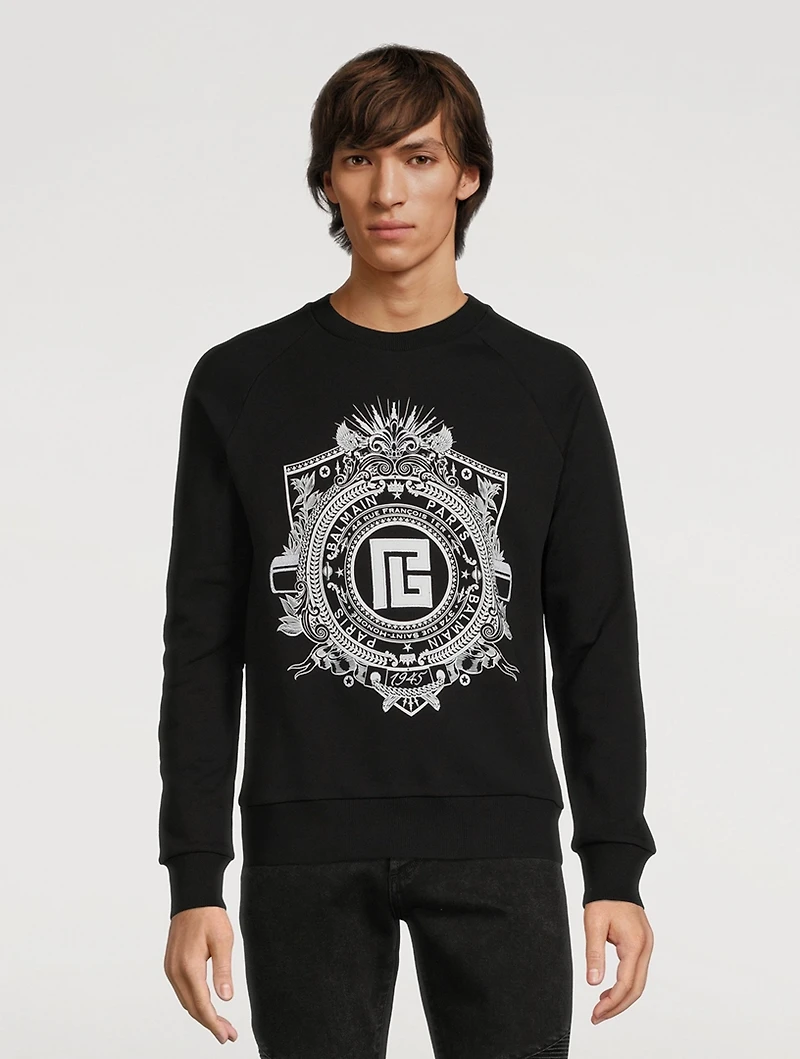 Cotton Embroidered Logo Sweatshirt