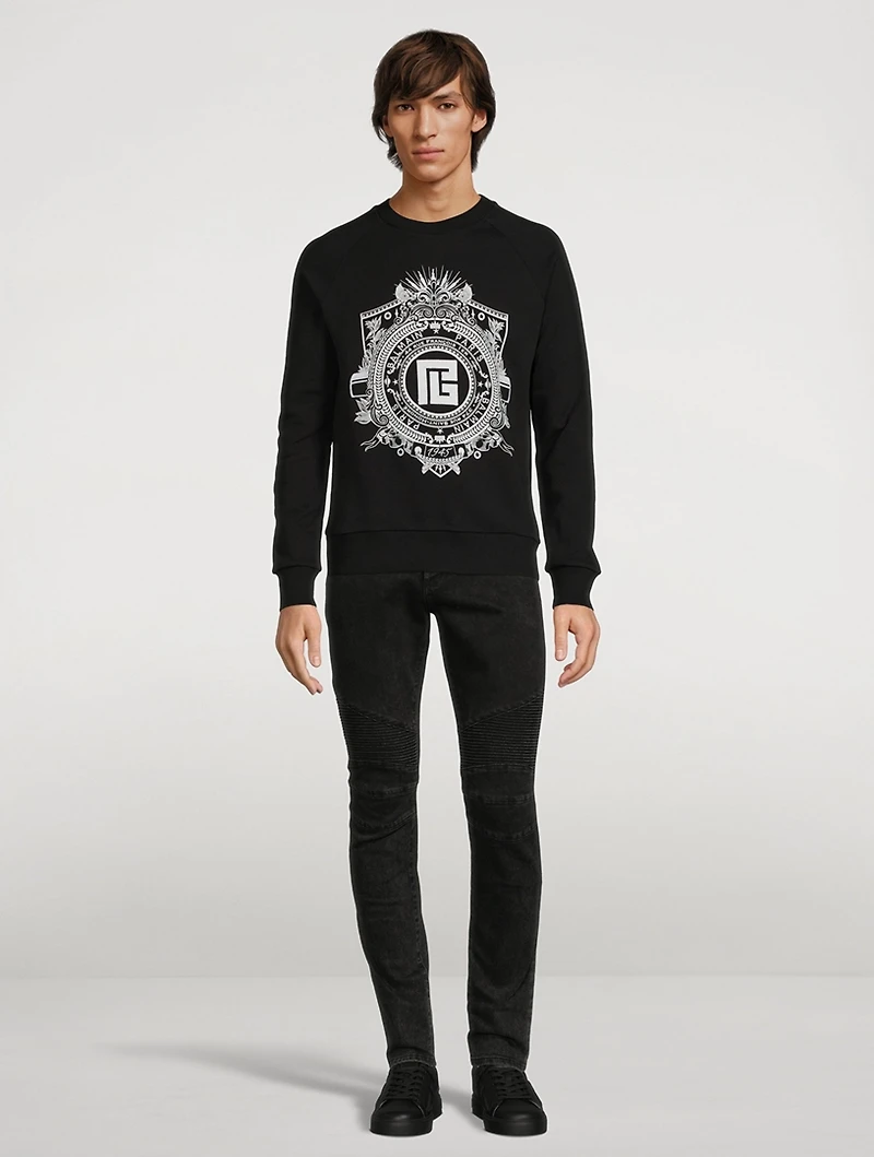 Cotton Embroidered Logo Sweatshirt