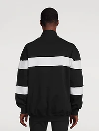 Quarter-Zip Pullover Sweatshirt With Badge