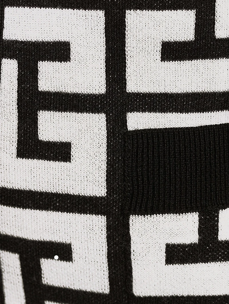 Maxi Monogram Wool And Linen Cardigan