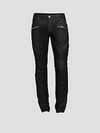 Light Coated Ribbed Denim Pants