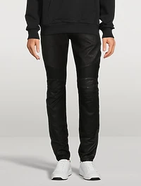 Light Coated Ribbed Denim Pants