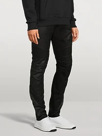 Light Coated Ribbed Denim Pants