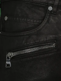 Light Coated Ribbed Denim Pants
