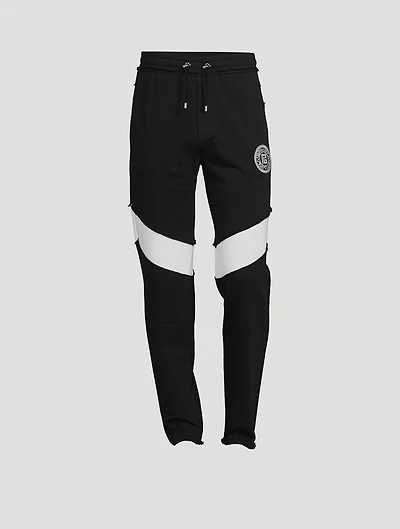 Cotton Drawstring Sweatpants With Badge