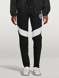 Cotton Drawstring Sweatpants With Badge