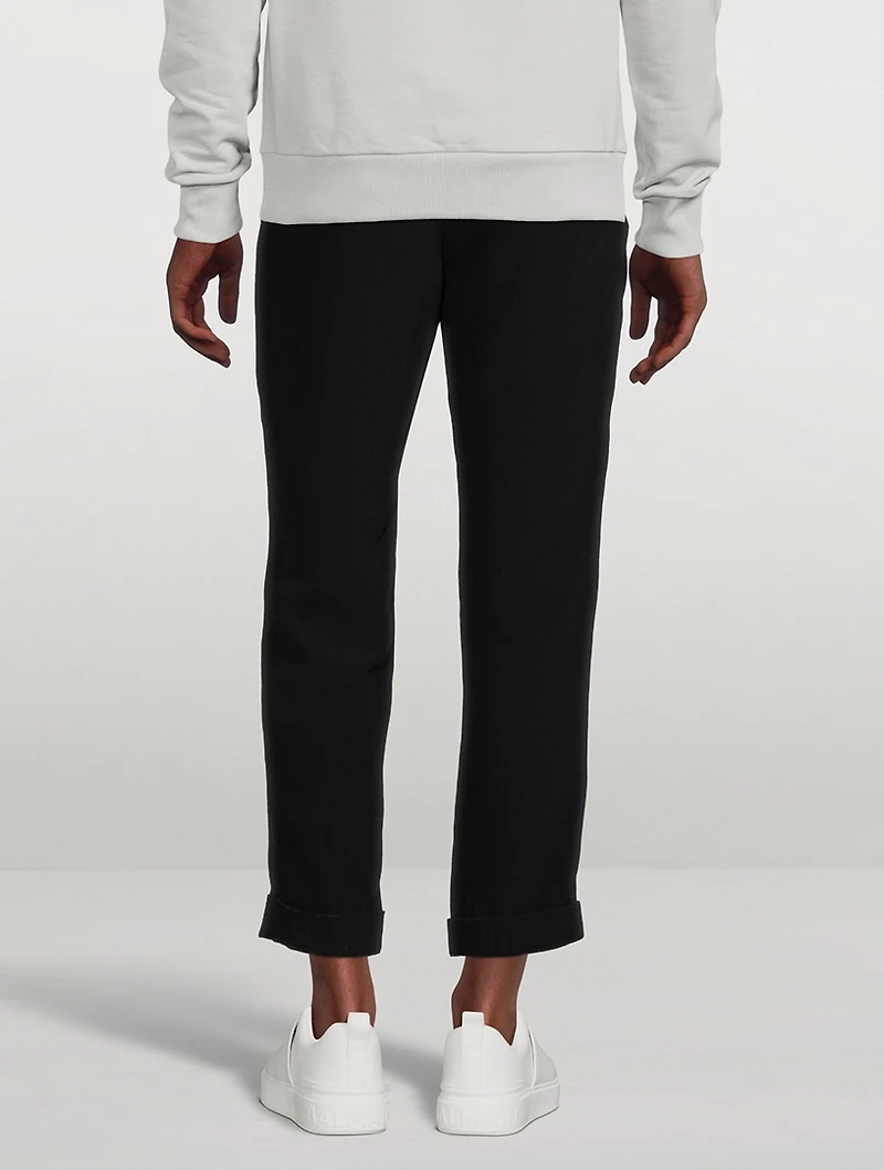 Crepe Straight-Leg Pants