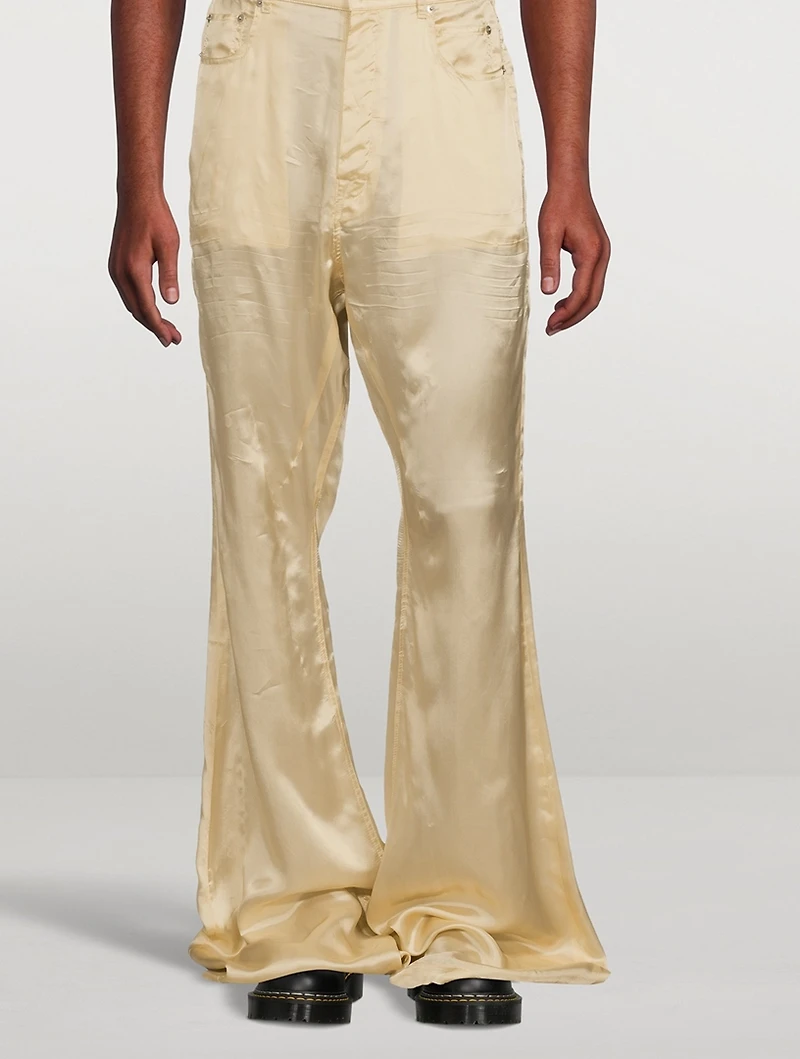 Bolan Glossy Twill Bootcut Pants