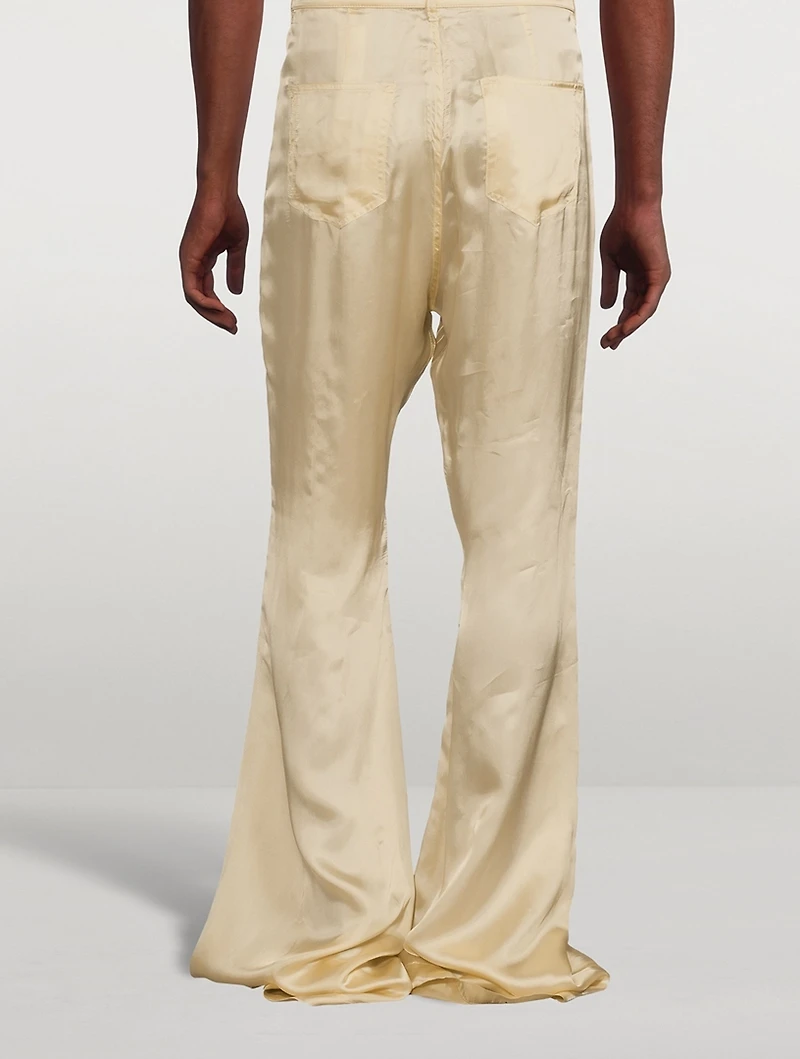 Bolan Glossy Twill Bootcut Pants