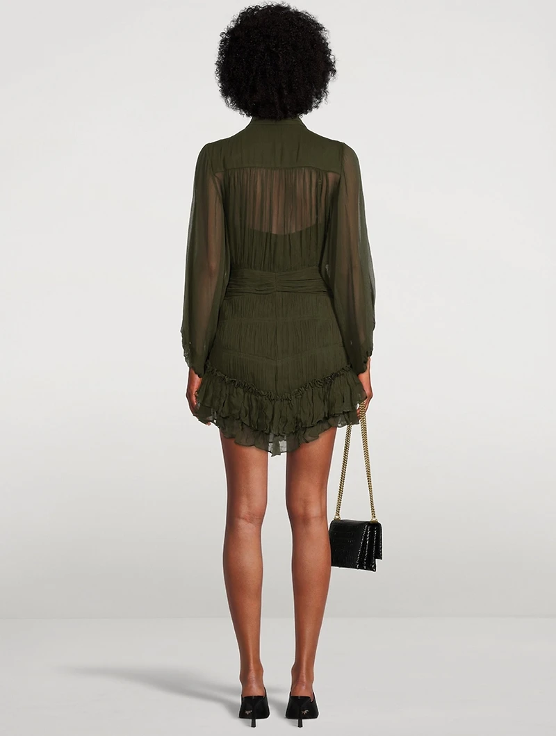 Safira Button-Front Mini Dress