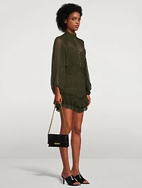 Safira Button-Front Mini Dress
