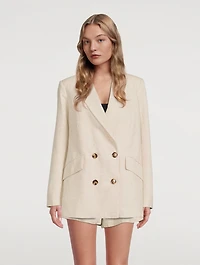 Luna Double-Breasted Linen Blazer