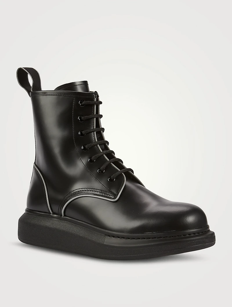 Leather Lace-Up Boots