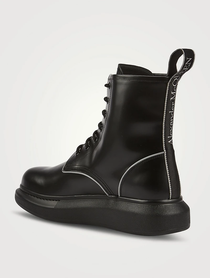 Leather Lace-Up Boots