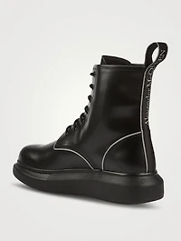 Leather Lace-Up Boots