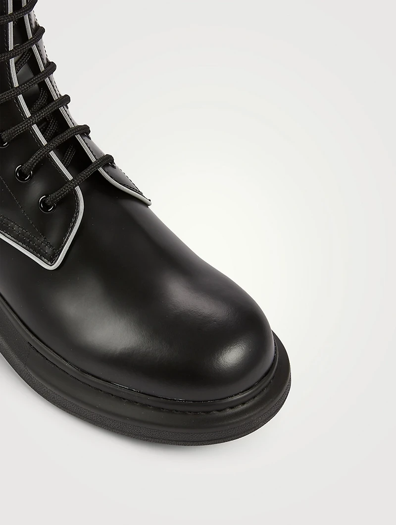 Leather Lace-Up Boots