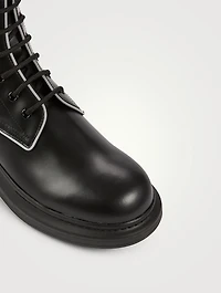 Leather Lace-Up Boots