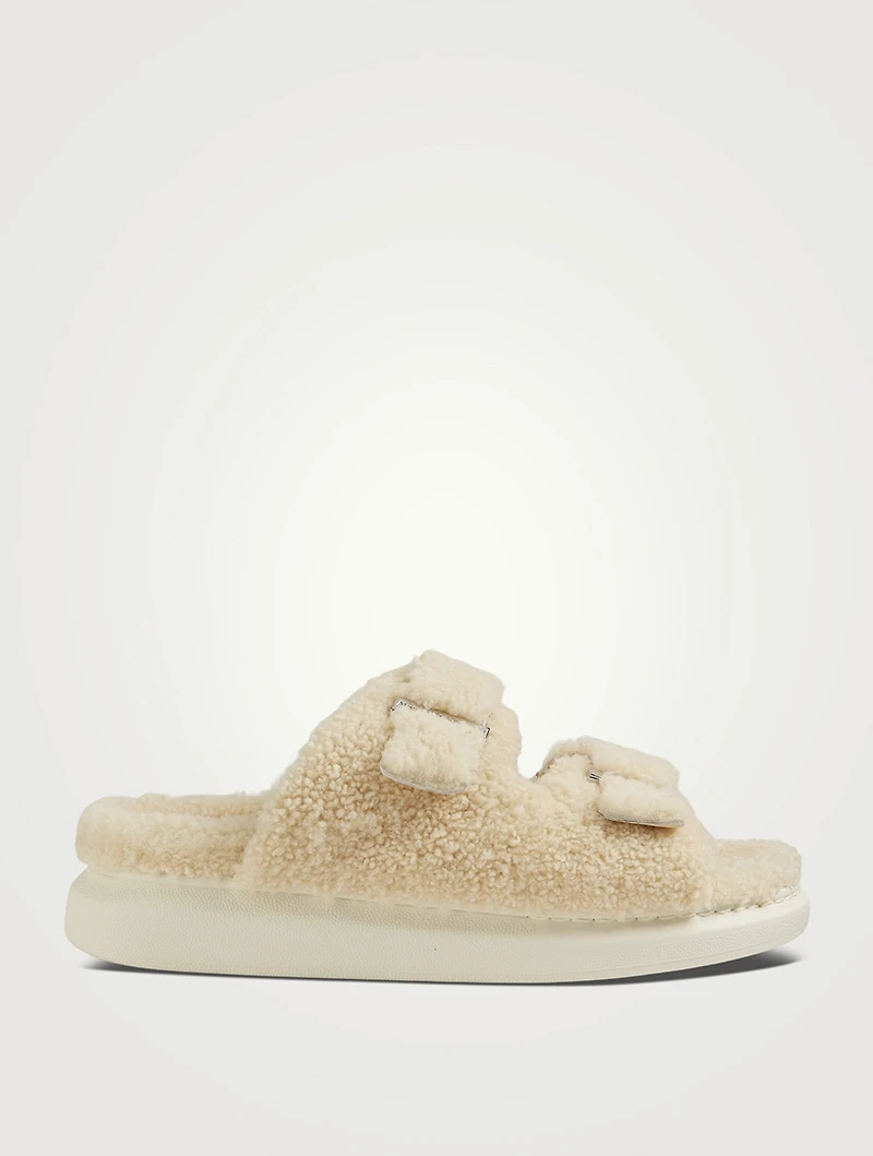 Shearling Slide Sandals