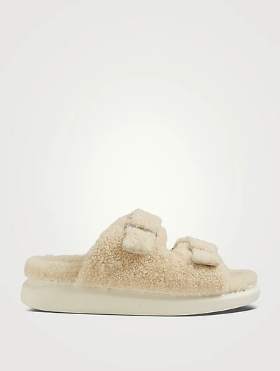 Shearling Slide Sandals