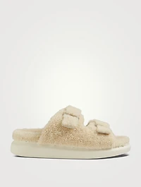 Shearling Slide Sandals