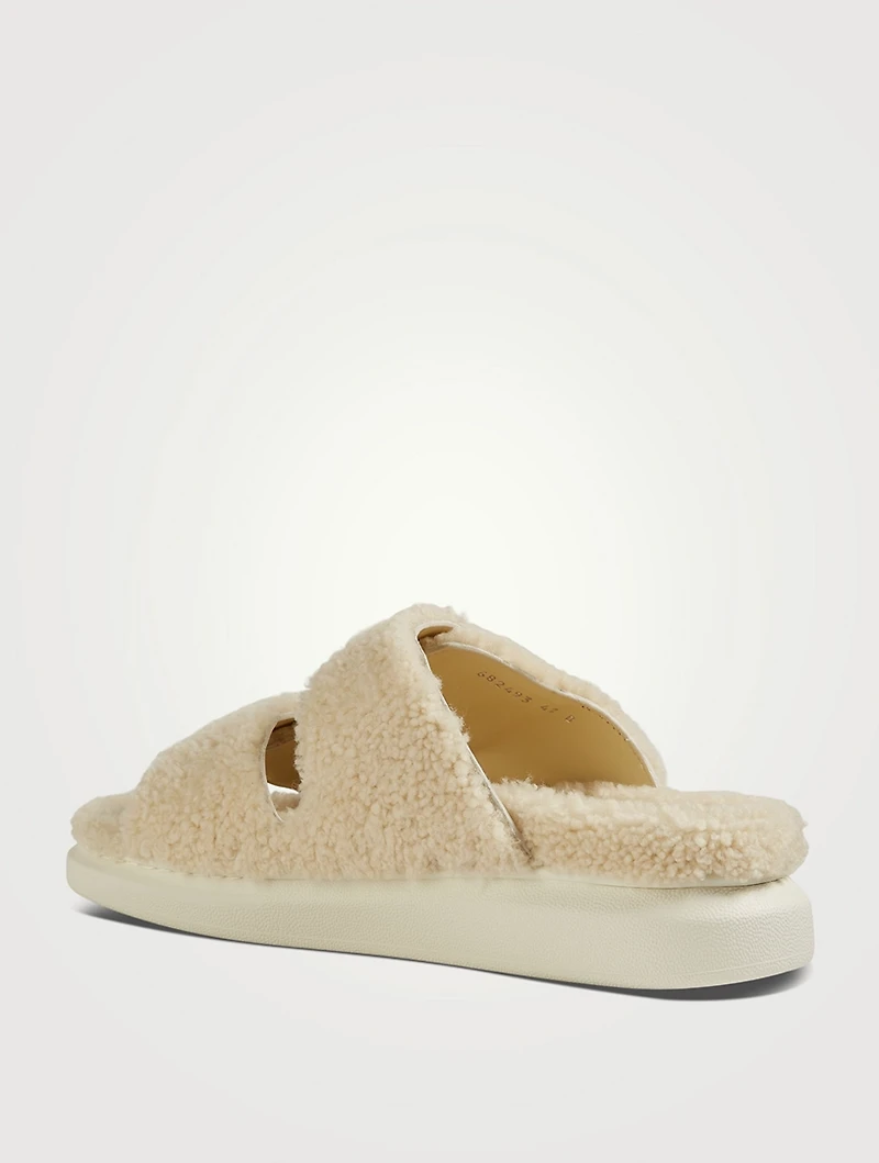 Shearling Slide Sandals
