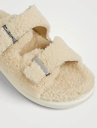 Shearling Slide Sandals