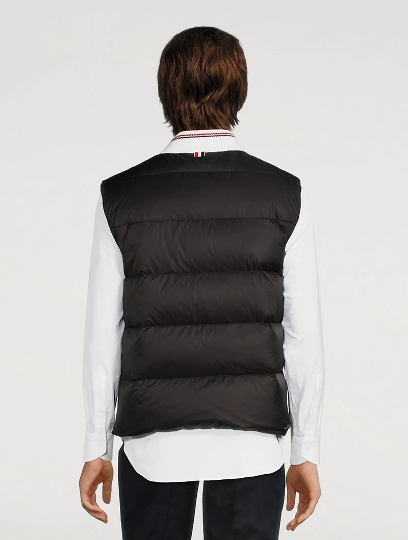 Nylon Four-Bar Down Vest