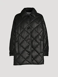 Nanna Faux Leather Quilted Jacket