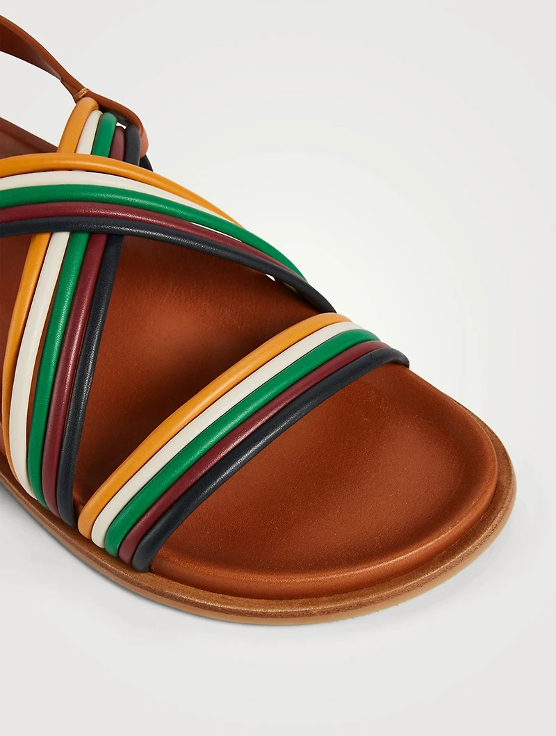 Kacey Leather Slingback Sandals
